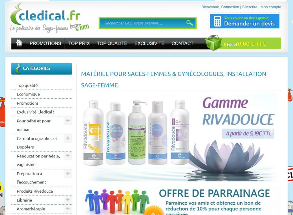 cledical site web materiel medical